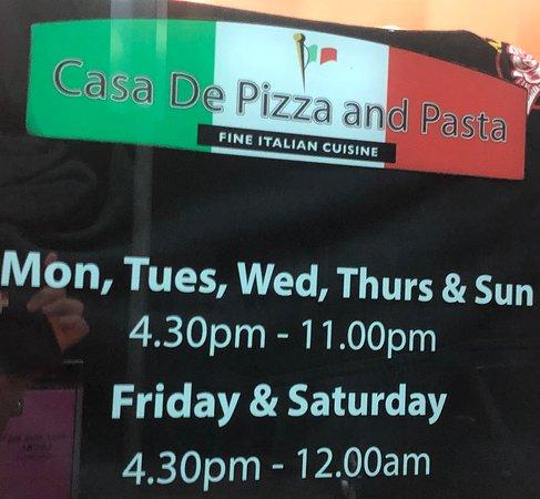 Casa De Pizza E Pasta Bar
